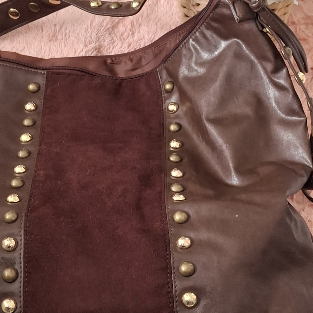 Elegant Brown Studded Women's Bag